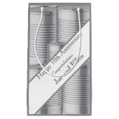 10th Wedding Anniversary, Tin Anniversary Klein Cadeauzakje (Voorkant)