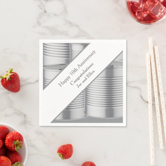 10th Wedding Anniversary, Tin Anniversary Servet (Insitu)