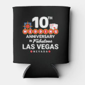 10th Wedding Jubileum Couples Las Vegas Trip Blikjeskoeler (Voorkant)