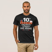 10th Wedding Jubileum Couples Las Vegas Trip T-shirt (Voorkant volledig)