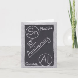 10th Wedding Jubileum Elements Wenskaart Kaart