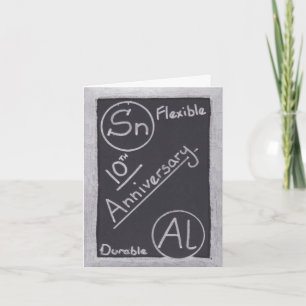 10th Wedding Jubileum Elements Wenskaart Kaart