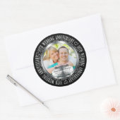10th Wedding Jubileum Foto Names Date Ronde Sticker (Envelop)