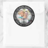 10th Wedding Jubileum Foto Names Date Ronde Sticker (Tas)
