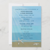 10th Wedding Jubileum Invitation, Ocean, Kaart (Achterkant)