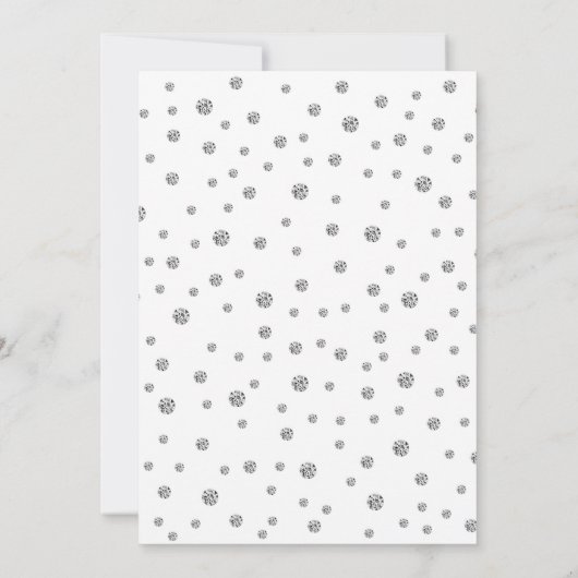 10th Wedding Jubileum Invitation - Silver White Kaart (Achterkant)