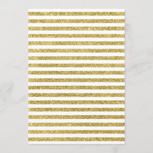 10th Wedding Jubileum Party - Goud Wit Kaart (Achterkant)