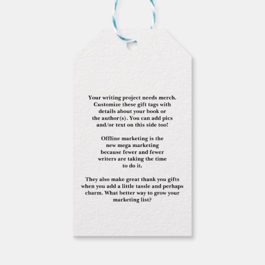 10tshirts.com aangepaste cadeau label of boek mark cadeaulabel (Achterkant)