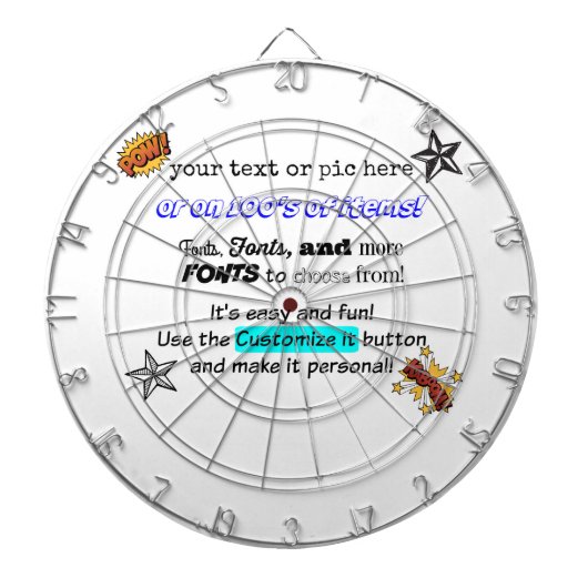 10tshirts.com  DART BOARD! Dartbord (Voorkant)