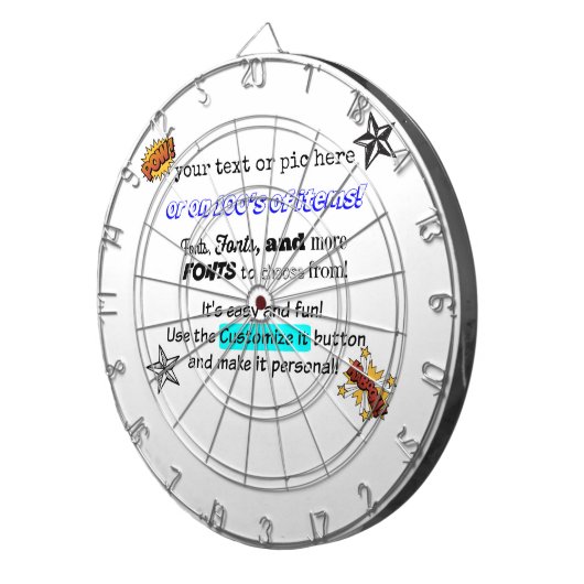 10tshirts.com  DART BOARD! Dartbord (Voorkant Rechts)