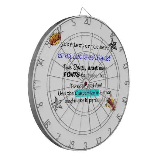 10tshirts.com  DART BOARD! Dartbord (Voorkant Links)