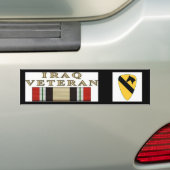 10x10_1stCav-Logo_V01, irak oorlogsveteraan Bumpersticker (Op auto)