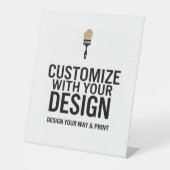  10x12-inch leeg eventweergavebord reclamebord met voetstuk (Voorkant)