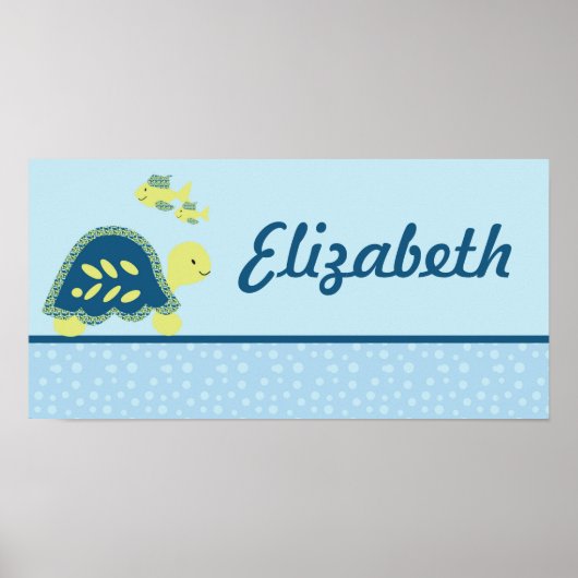 10x20 Kwekerij Art Naam Print Turtle Reef Ocean Ze (Voorkant)