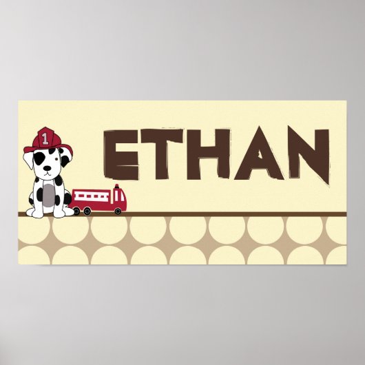 10x20 Kwekerij Kunstnaam Print Nojo Brandmotor (Voorkant)