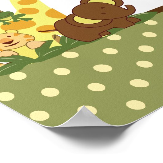 10x20 Nursery Art Name Print Oerwoud Babies (Hoek)