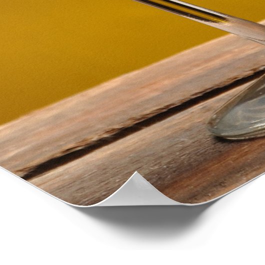 10x20 Wijnglas en Fleswand Art Poster (Hoek)