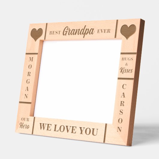 10x8 beste opa ooit kleinkinderen namen gegraveerde lijstjes (Links)