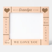 10x8 beste opa ooit kleinkinderen namen gegraveerde lijstjes (Voorkant)