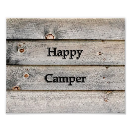 10x8 Happy Camper Foto Afdruk (Voorkant)