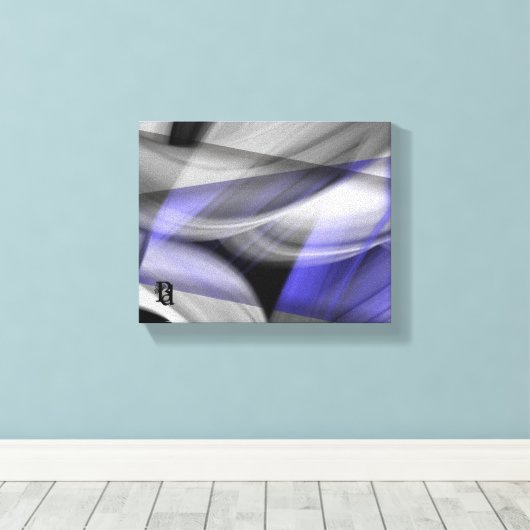 10x8" Lavendel Moon Trend Abstracte Art Violet Canvas Afdruk (Insitu (Houten vloer))