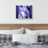 10x8" Lavendel Moon Trend Abstracte Art Violet Canvas Afdruk (Insitu (Slaapkamer))