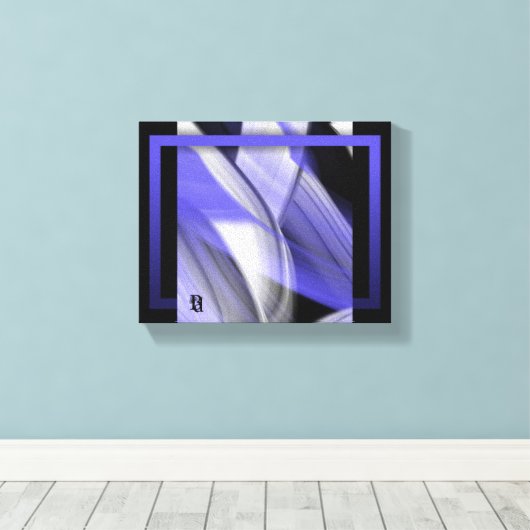 10x8" Lavendel Moon Trend Abstracte Art Violet Canvas Afdruk (Insitu (Houten vloer))