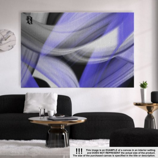 10x8" Lavendel Moon Trend Abstracte Art Violet Canvas Afdruk