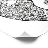 10x8 prachtige hand geïllustreerd door Yin Yang Ar Foto Afdruk (Hoek)