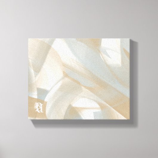 10x8" Sandy Tornado Trend Abstracte Kunst Beige Canvas Afdruk (Voorkant)