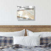 10x8" Sandy Tornado Trend Abstracte Kunst Beige Canvas Afdruk (Insitu (Slaapkamer))