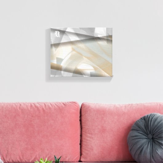 10x8" Sandy Tornado Trend Abstracte Kunst Beige Canvas Afdruk (Insitu (Woonkamer))