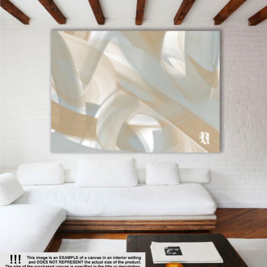 10x8" Sandy Tornado Trend Abstracte Kunst Beige Canvas Afdruk