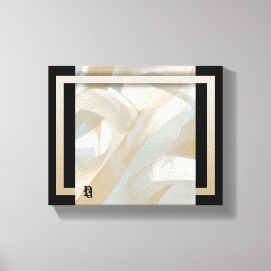 10x8" Sandy Tornado Trend Abstracte Kunst Beige Canvas Afdruk (Voorkant)
