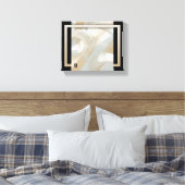 10x8" Sandy Tornado Trend Abstracte Kunst Beige Canvas Afdruk (Insitu (Slaapkamer))