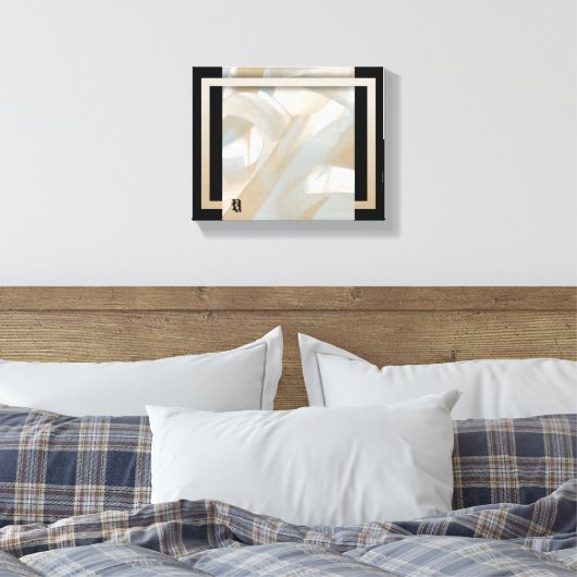 10x8" Sandy Tornado Trend Abstracte Kunst Beige Canvas Afdruk (Insitu (Slaapkamer))