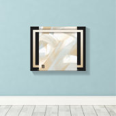 10x8" Sandy Tornado Trend Abstracte Kunst Beige Canvas Afdruk (Insitu (Houten vloer))