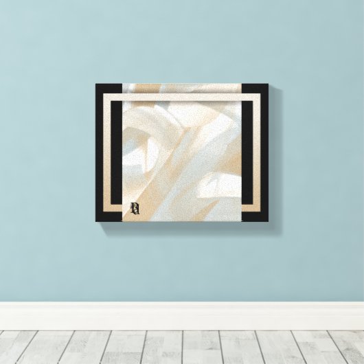 10x8" Sandy Tornado Trend Abstracte Kunst Beige Canvas Afdruk (Insitu (Houten vloer))