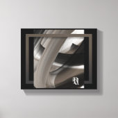 10x8" Terra’s Tender Whisper Abstract Brown Flower Canvas Afdruk (Voorkant)