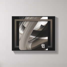 10x8" Terra’s Tender Whisper Abstract Brown Flower Canvas Afdruk