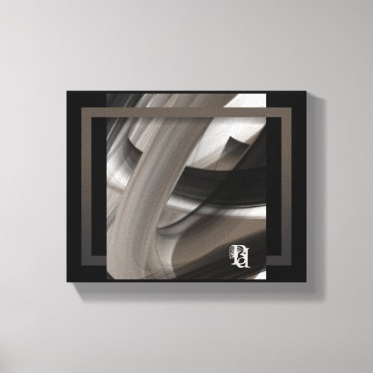 10x8" Terra’s Tender Whisper Abstract Brown Flower Canvas Afdruk (Voorkant)