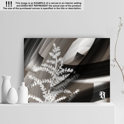 10x8" Terra’s Tender Whisper Abstract Brown Flower Canvas Afdruk