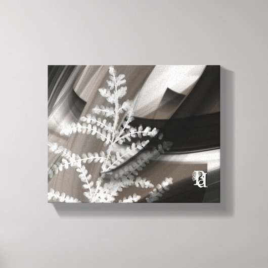 10x8" Terra’s Tender Whisper Abstract Brown Flower Canvas Afdruk (Voorkant)