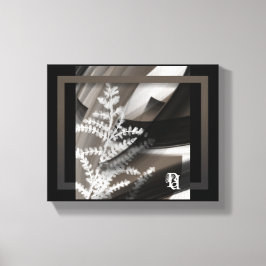 10x8" Terra’s Tender Whisper Abstract Brown Flower Canvas Afdruk