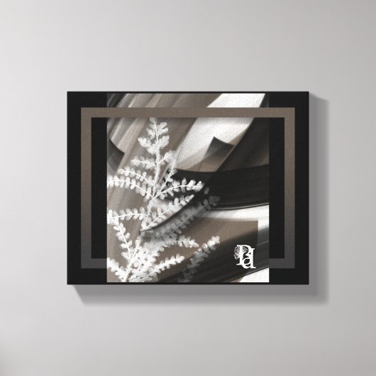 10x8" Terra’s Tender Whisper Abstract Brown Flower Canvas Afdruk (Voorkant)