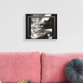 10x8" Terra’s Tender Whisper Abstract Brown Flower Canvas Afdruk (Insitu (Woonkamer))