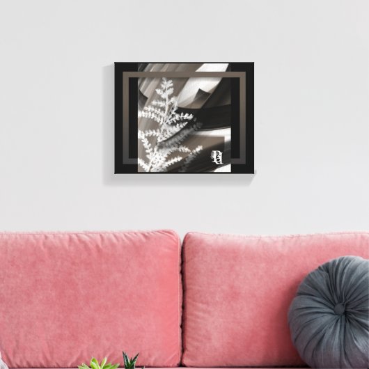 10x8" Terra’s Tender Whisper Abstract Brown Flower Canvas Afdruk (Insitu (Woonkamer))