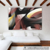 10x8" Trend Abstract Art Zwart Wit Poederig Canvas Afdruk