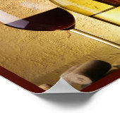 10x8 Wijnflessen en glaswand art Poster (Hoek)