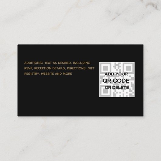 10x Sage Green Gold Honeymoon Wish QR Code Informatiekaartje (Achterkant)